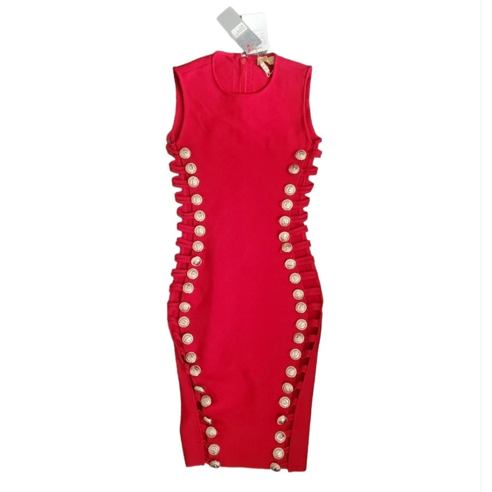 Lizette Collection Red Bodycon Tank Dress NWT Small